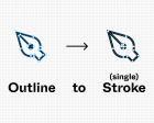 Outline to Single Stroke - Converts Filled Shapes Back to Editable Single Line Vectors