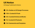 UX Notion - Toolkit to Learn UX Design on a Weekend
