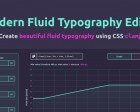 Modern Fluid Typography Editor - Create, Fine-tune and Generate CSS Fluid Typography Code