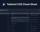 Tailwind CSS Cheat Sheet - Every Class Name from Tailwind CSS on a Single Page.