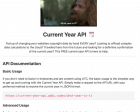 Current Year API - Never Manually Change your Copyright Date Again