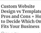 Custom Website Design Vs Template