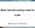 What I Learned Running a SaaS for a Year