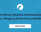 WordPress Website Maintenance: 51 Things to Check Every Month [Infographic]