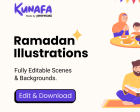Kunafa Ramadan Illustrations - Fully Editable Oriental Ramadan Illustrations by Premast