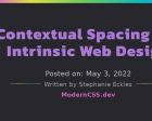 Contextual Spacing for Intrinsic Web Design