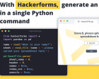Hackerforms - Transform your Python Scripts into Beautiful Form-like Apps