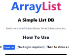 ArrayList - A Super Simple Cloud List DB ( No-login & Free )