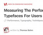 Measuring the Performance of Typefaces for Users