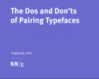 The Dos and Don’ts of Pairing Typefaces