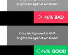 Why Gray Text Should Never Exceed 46% Brightness